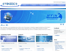 Tablet Screenshot of hyintech.com
